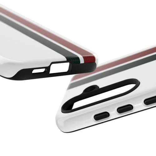 White Tough Case For iPhone 16, Red Green Stripes Design Glossy or Matte - Picture 191 of 270