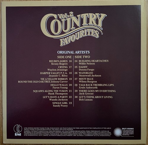 VARIOUS ARTISTS Country Magic Vol 4 OZ K-TEL EX/EX - Picture 2 of 2