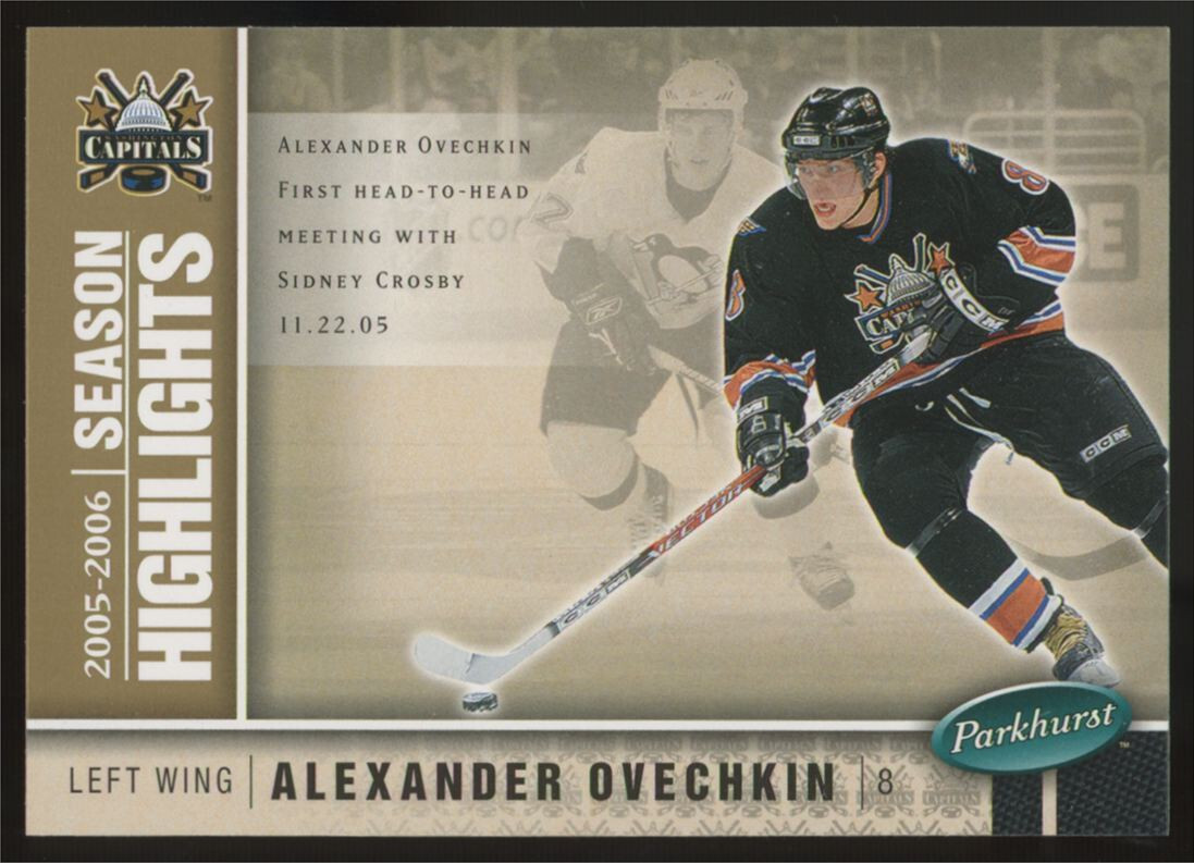 2005-06 Parkhurst Alexander Ovechkin RC Season Highlights Meeting Crosby #600