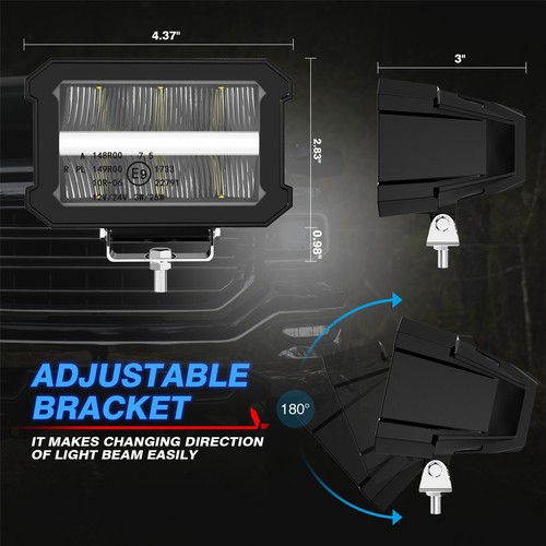 MICTUNING 2 PIEZAS LED Vainas de Luz, 50W LED Luz Antiniebla de Conducción LED Luz de Trabajo ATV UTV - Imagen 8 de 16