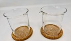BODUM BISTRO SUGAR & CREAMER BEAKER STYLE GLASS WITH CORK BASE NIB