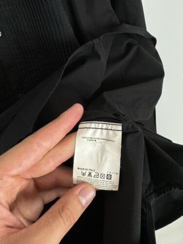Dsquared2 Black Bib Front Shirt Made in Italy - Picture 10 of 11