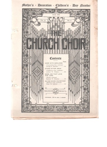 The Church Choir Magazine 1915-1916 Rare Hymnal Book Very Hard to Find Bound HC - Picture 9 of 19