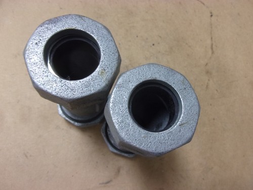 (2) 3/4" Compression Rubber Seal Coupling IPS Long Union Leak Repair Galvanized - Picture 4 of 5