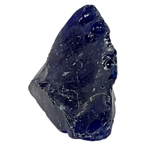 Cobalt Translucent Art Glass Cullet Glowing Manganese Slag Glass #5GL220 - Picture 3 of 8