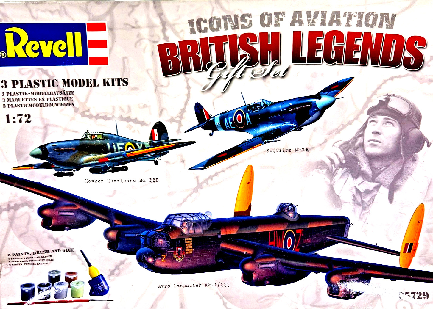 Revell 05729 Icons of Aviation British Legends Gift Set 1 : 72 Scaled Model Kits