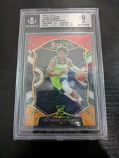 2020-21 Panini Select Red White Orange Shimmer Prizm 61 Anthony Edwards RC Rooki