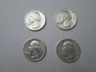Lot of 4 US Washington Quarters 1943 - 90% Silver Lot Of 4 Coins