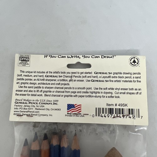 Generals SketchMate Kit da disegno carbone e grafite 49SK USA Made Architetto - Foto 5 di 5