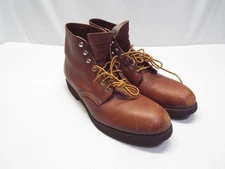Red Wing Ankle Boots 2126 Mens 10 1/2 B Brogan's Brown Utility Work 90s Vintage