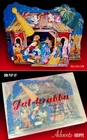 VINTAGE CARDBOARD 3D POP UP NATIVITY SCENE 1950s UNUSED ORIGINAL BOX OLD ADVENT CALENDAR