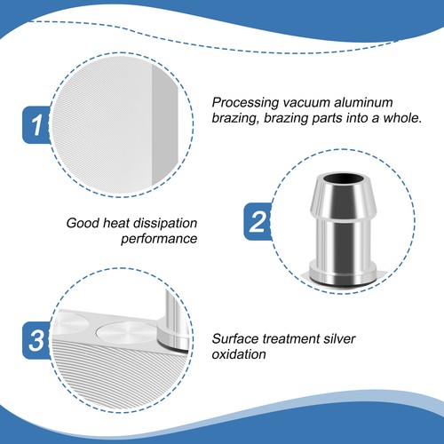 Aluminum Water Cooling 40X40X12mm Cooler for Computer CPU Radiator C6B93833 - Afbeelding 4 van 5