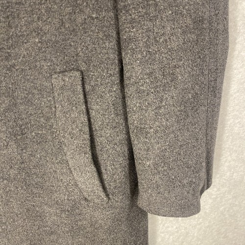 Chaps Ralph Lauren Mens 42L Gray Lambswool Overcoat Heavy Lined Classic - Picture 6 of 14