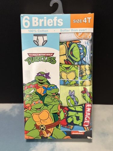 Teenage Mutant Ninja Turtles 6 Underwear Briefs for kids Size 4T New in package - Picture 1 of 5
