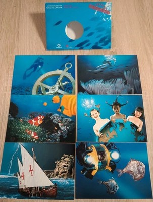 Konvolut Ansichtskarten EXPO98 mit Etui / Postlot com envelope