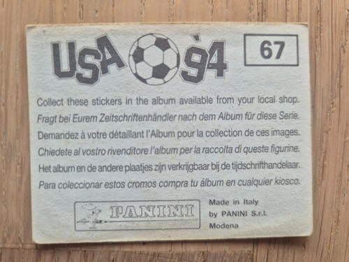 Panini Copa Mundial de la FIFA EE. UU. 1994 - Elige tu pegatina - 1/2 - Imagen 81 de 303