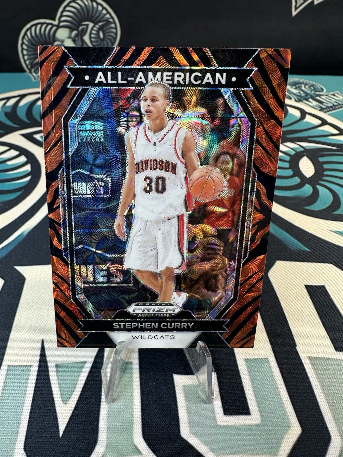 2024 Panini Prizm Draft Picks Stephen Curry All-American Tiger Stripe SP #13