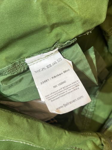 FjallRaven Kanken Water Resistant Mini BackPack Forest Green Style 23561 - Picture 5 of 5