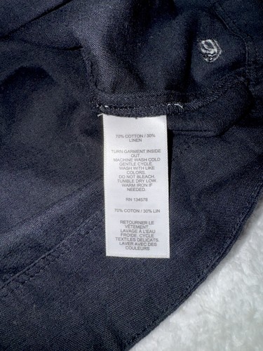 NWT Vineyard Vines MEDIUM Margo Cotton/Linen Blend Shirt Black Dress *READ* - Picture 9 of 9