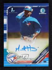 2019 Bowman Chrome Prospects Blue Refractor /150 Miguel Hiraldo #CPA-MH Auto