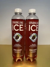 🟢 New Sparkling Ice Black Raspberry Water Zero Sugar 17fl Oz (2 Bottles Only)