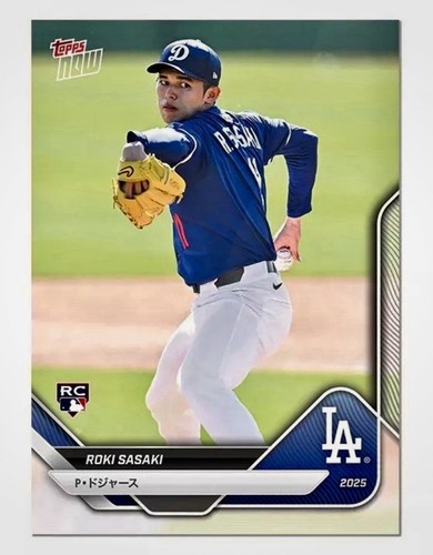 2025 Topps NOW Road to Opening Day Dodgers Japanese 10-Card Set Sealed SASAKI RC - Picture 2 of 3