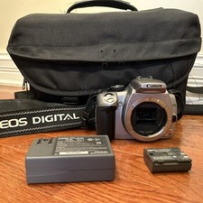 Canon EOS Rebel XT DSLR Camera-Silver-Tested  Works with FREE SHIPPING 