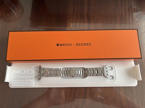 Hermes Apple Watch 42mm Stainless Steel Band Size L Glass Coated Unused - 第 2/6 張圖片