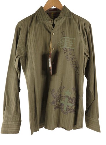 Franky Max Original Medium langärmliges geknöpftes Herrenhemd neu mit Etikett Liste $ 98 - Bild 1 von 7