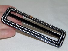 Lovely ART DECO Women's Rhinestone inlaid Black Celluloid BELT BUCKLE