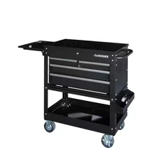 33 in Mechanics Tool Cart w/ Side Table & Bottle Tray Rolling Storage