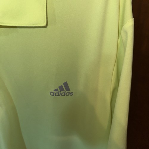 ADIDAS GOLF UPF 50  ADV NOVELTY Short Sleeve Polo Shirt Yellow Sz 2XL NEW - Picture 3 of 6