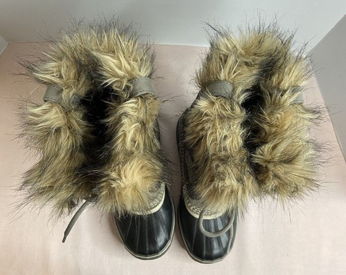 Sorel Womens Suede Faux Fur Trim Joan Of Arctic Snow Boots Brown Size 8 - Picture 7 of 10