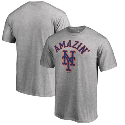 Men's Ash New York Mets Amazin Hometown T-Shirt