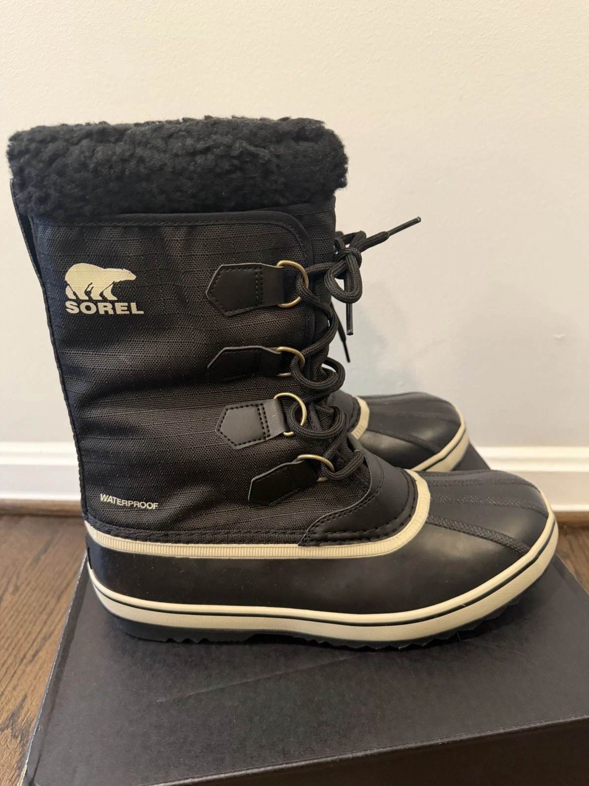 Sorel 1964 PAC™ NYLON Waterproof Insulated BLACK Snowboots Size 9 Women's Sz 11