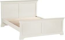 Bordeaux Solid Hardwood King Size Bed Luxury Wooden Frame Classic Design Ivory