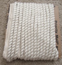 Twisted Cord w/ Piping "New" 3/8 Inches x 6 yards White