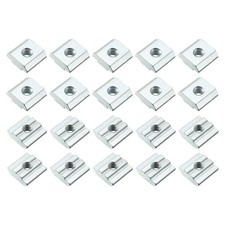 Slide in T-Nut (M4 Thread) 12pcs, Carbon Steel T-Slot Nut Fastener for 2020