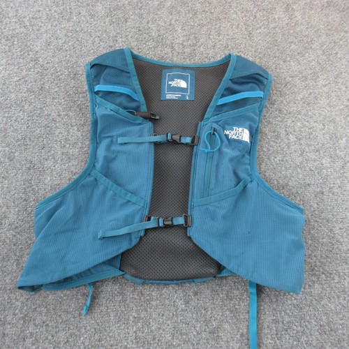 The North Face Vest Large Blue Mesh Polyester Outdoor Utility Running Zip