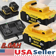 For DeWalt 20V  Max Lithium DCB201 DCB200-2 DCB207 DCB203 LED Battery/Charger
