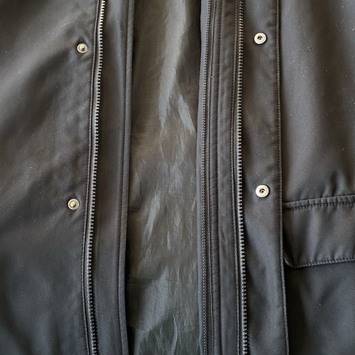 Uniqlo Parka Bloctech Jacket Water Repellent Hooded Pockets Mens Large Black - Picture 8 of 19