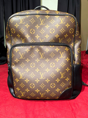 Authentic Louis Vuitton Dean Monogram 15'' Leather Backpack Brown/Black