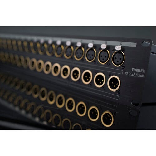 Black Lion Audio PBR XLR 32 D-Sub 32-Punkt vergoldet XLR/DB25 Patchbay - Bild 7 von 7