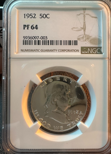1952 Ben Franklin PP Half Dollar NGC PF 64 (5936097-003)