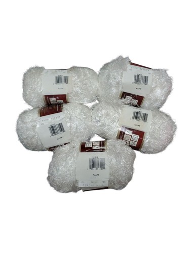 Lot of 5 Patons Allure Eyelash Yarn White 47 yds Skeins White NWT - Picture 3 of 3