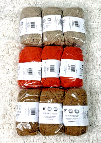 9er Pack Premier Home Baumwollgarn Herbst Brauntöne und Orange 1179 Yards insgesamt - Bild 1 von 2