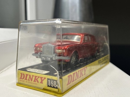 DINKY 158 ROLLS-ROYCE SILVER SHADOW METALLIC RED, ORIGINAL CASE, VINTAGE 1967 - Picture 24 of 24