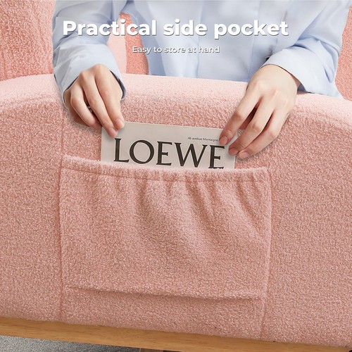 Levede Rocking Chair Nursery Cushion Armchair Accent Lounge Sofa Ottoman Bedroom - Picture 6 of 47