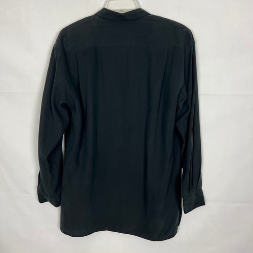 Vista previa Colección Mujer Vintage 100% Seda Negro Abotonado Top Talla S - Imagen 6 de 11