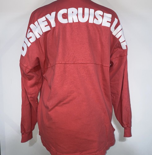 Disney Cruise Line Spirit Jersey Adult Red Long Sleeve Shirt Size Small - Picture 2 of 3